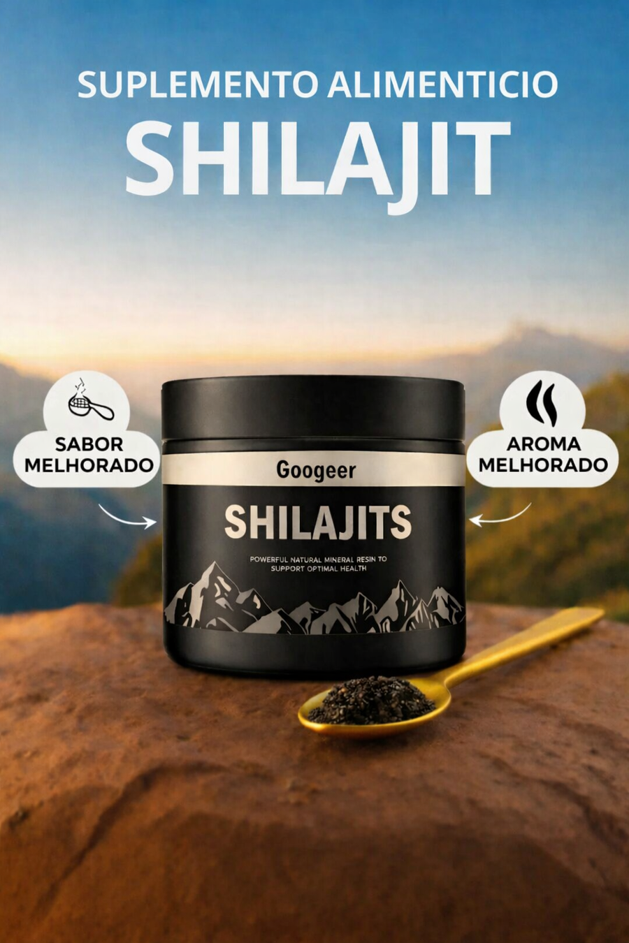 Shilajit 100% Puro 💎 Fonte de Energia Vital do Himalaia